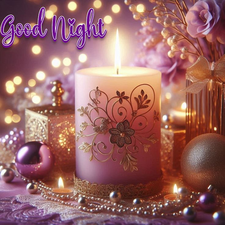good night candle image