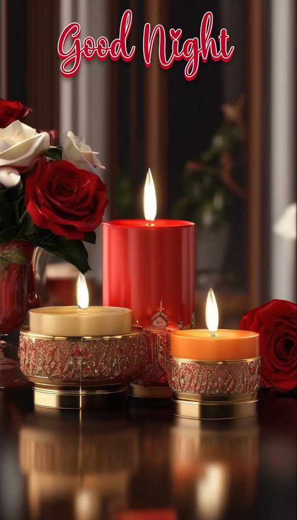 good night candle images