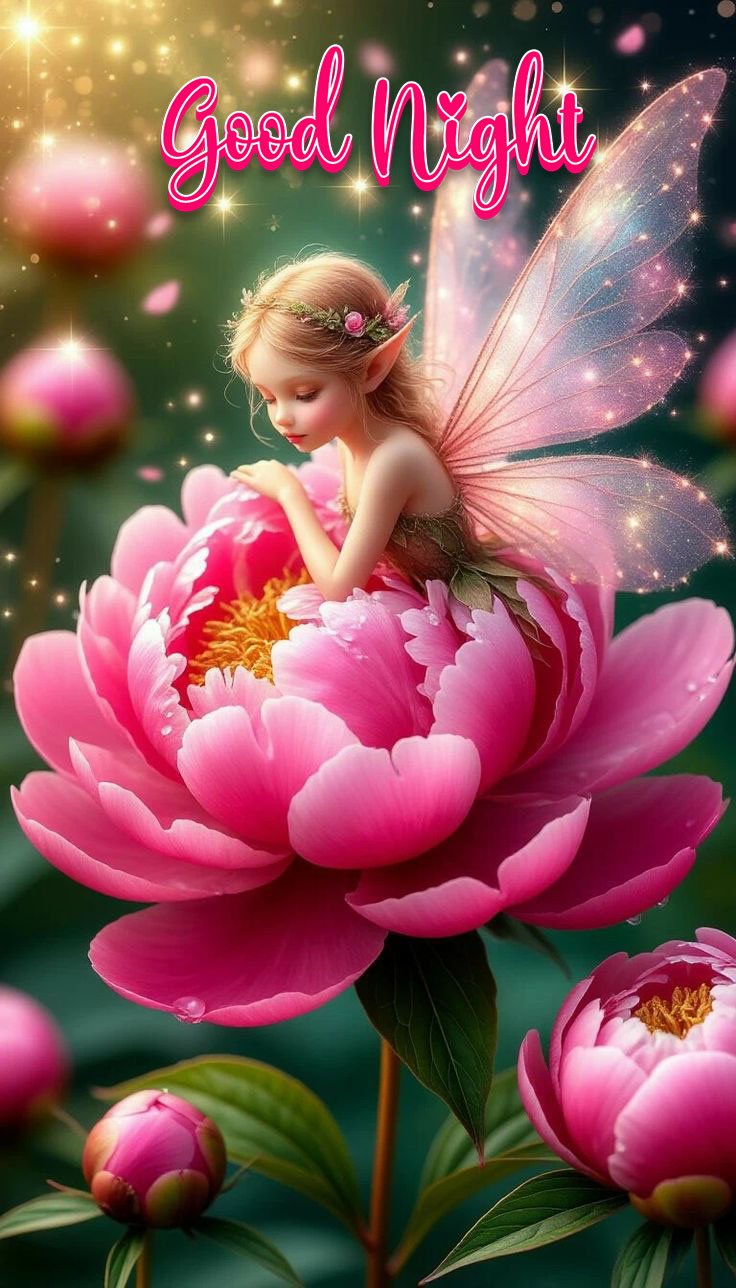 good night cute angel image