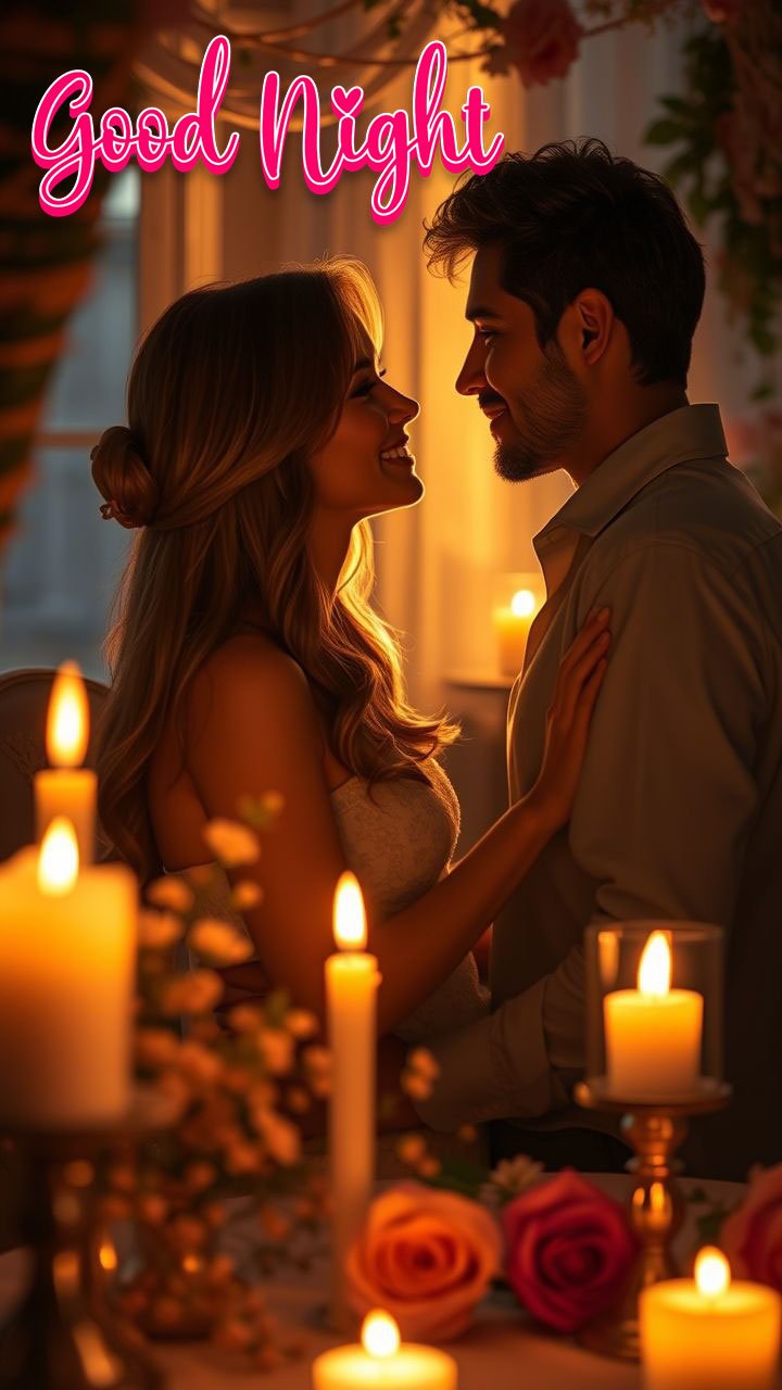 romantic good night images love