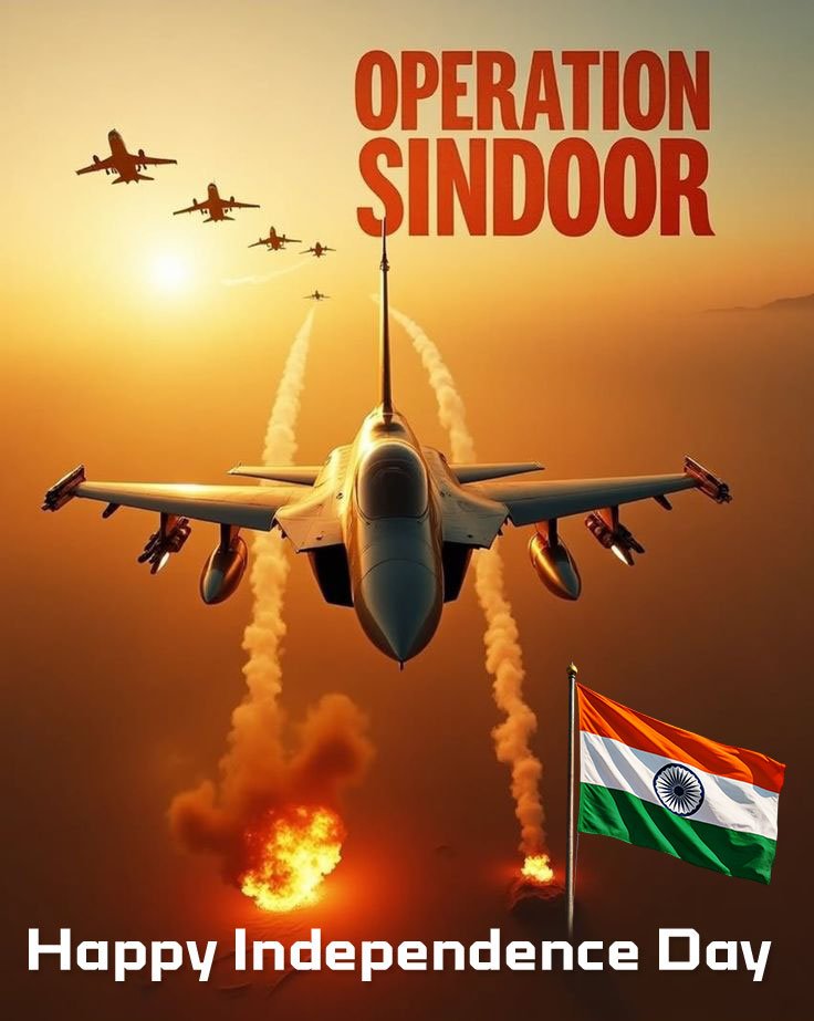 Happy Independence Day photos with Operation Sindoor