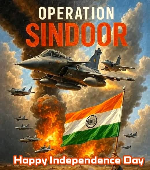 Happy Independence Day wishes images 2025 with Operation Sindoor