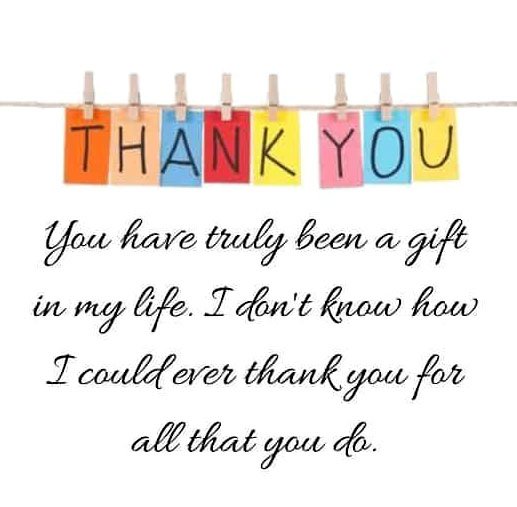 Cute thank you image with quote
