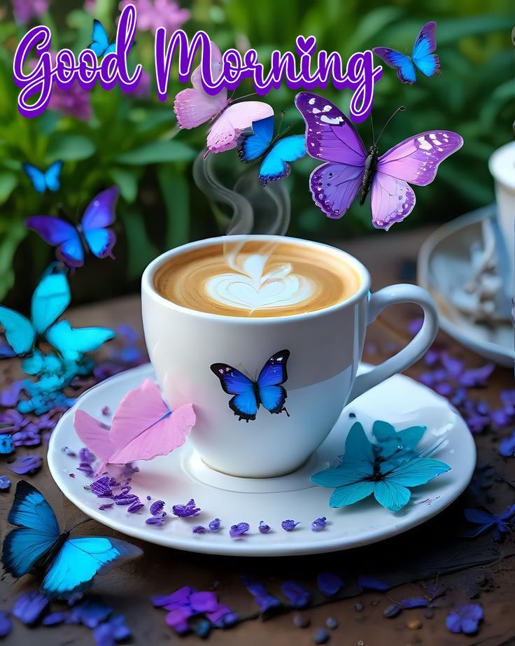 beautiful good morning butterfly images