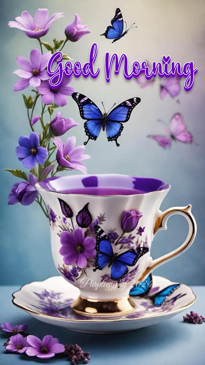 beautiful good morning butterfly images
