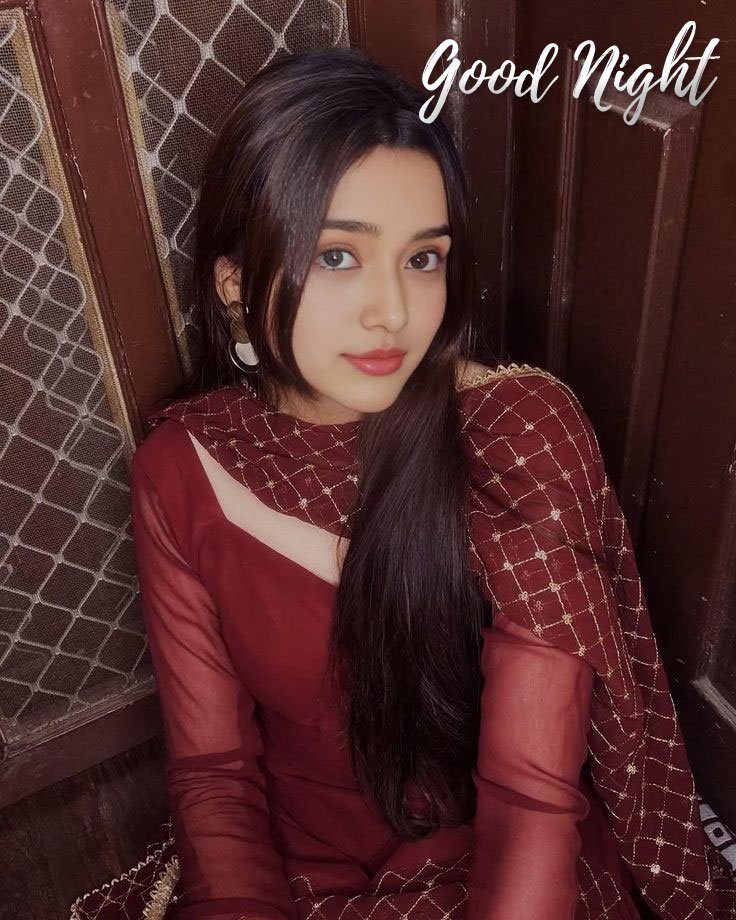 good night cute girl