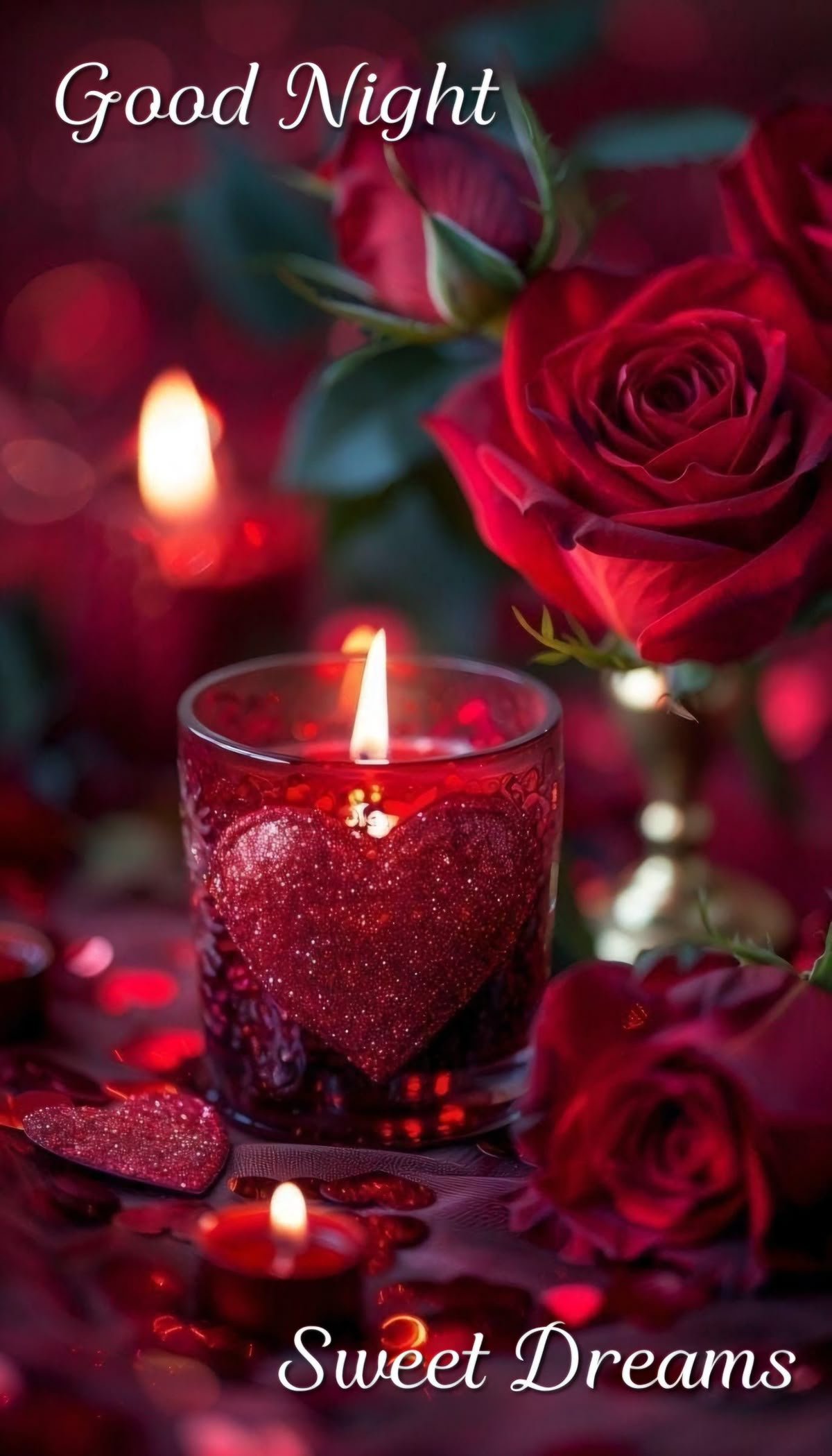 rose good night images high quality