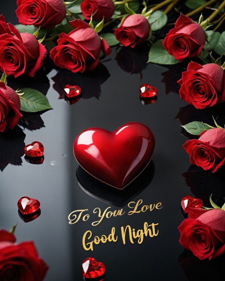 rose good night images