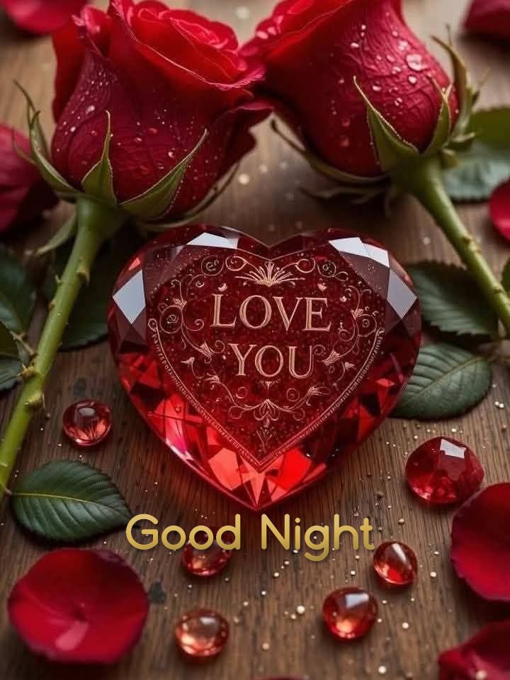 good night rose love images
