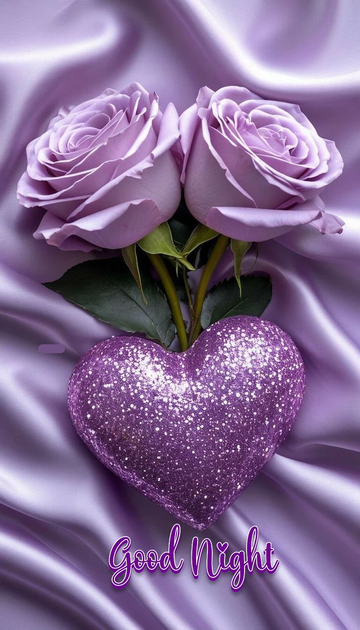 good night love flowers photos