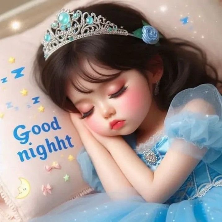 cute good night baby images
