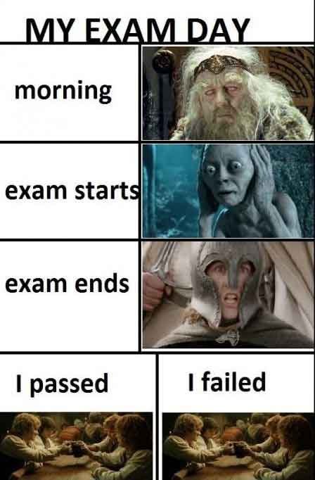 Funny exam meme about exam day