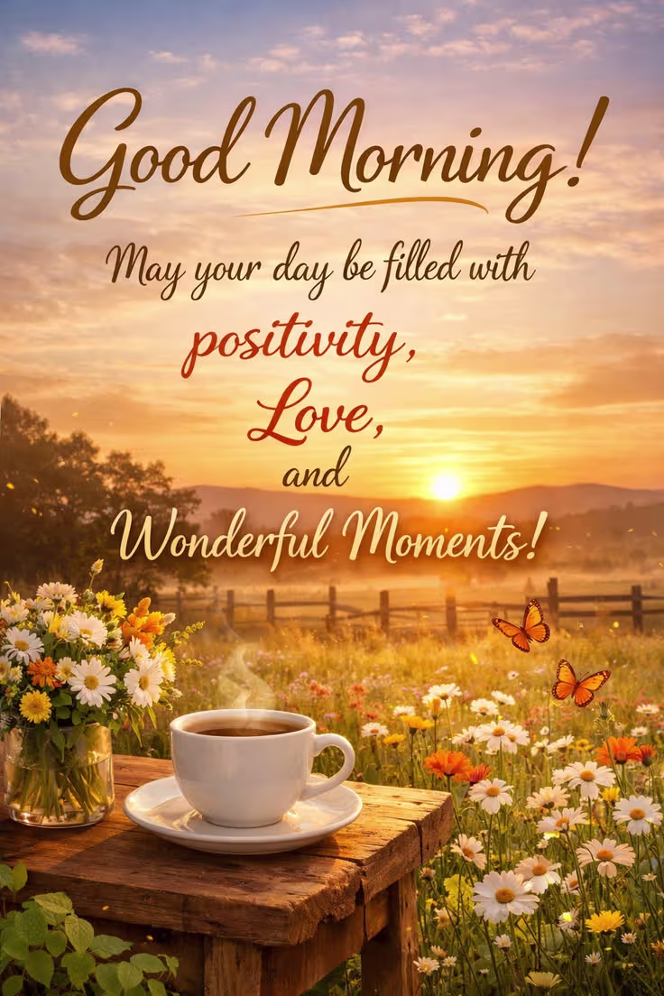 positive good morning wishes photo