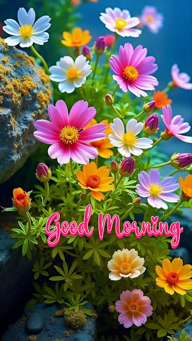 cute good morning flowers images