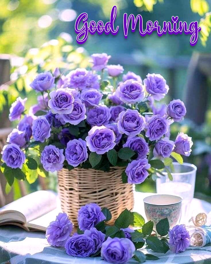 cute good morning flowers images