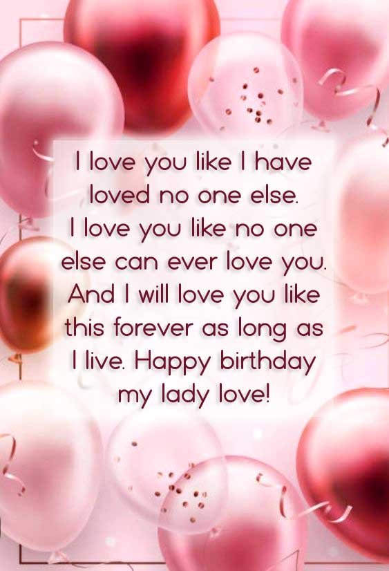 Cute happy birthday messages for her