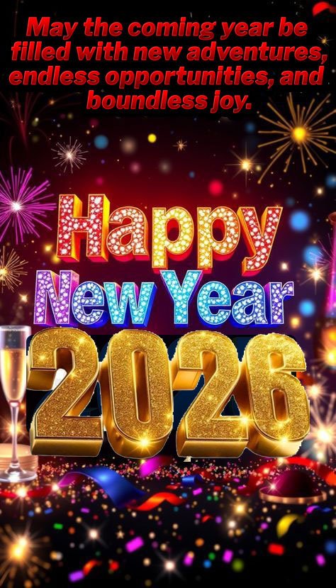 cute image to wishes Happy New Year 2026