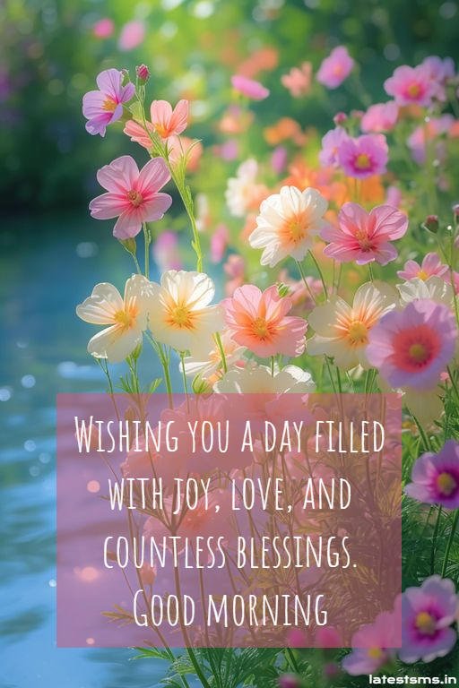 good morning wish with flowers