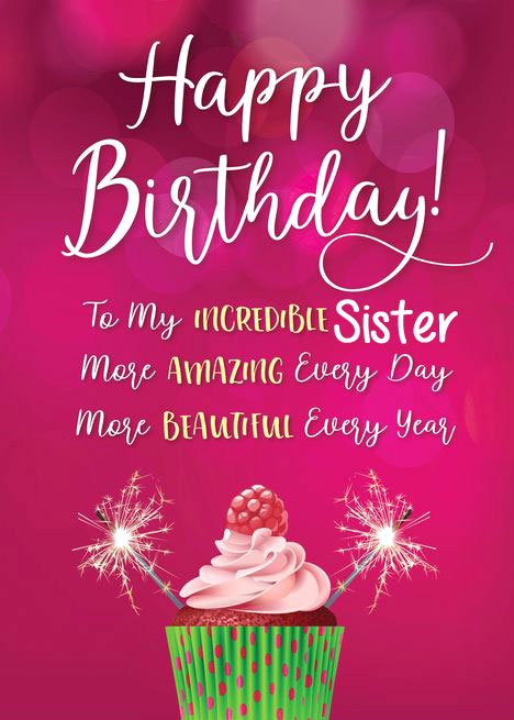 heart touching birthday images for sister