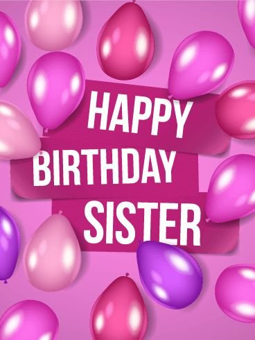 simple happy birthday sister