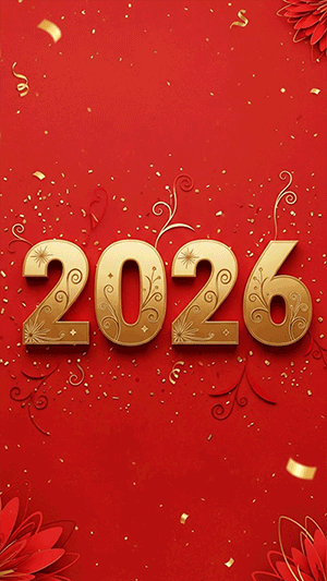 happy new year 2026 gif with sound