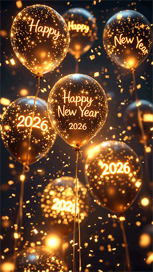 happy new year gif cute 2026